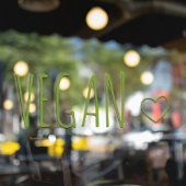 Modern Vegan met Hart | Eco Café & Store Uithangbo Raamsticker