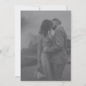 Modern Vellum Black & White Overlay Photo Wedding Kaart (Achterkant)