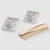 Modern Vellum Effect Overlay Photo Wedding Program Handwaaier (Niet-gemonteerd)