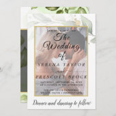 Modern Vellum Overlay Wedding Invitation Kaart (Voorkant / Achterkant)