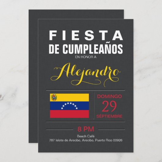 Modern: Venezuela Kaart (Voorkant / Achterkant)