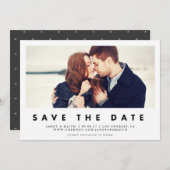 Modern venster De datumfotokaart opslaan Save The Date (Voorkant / Achterkant)