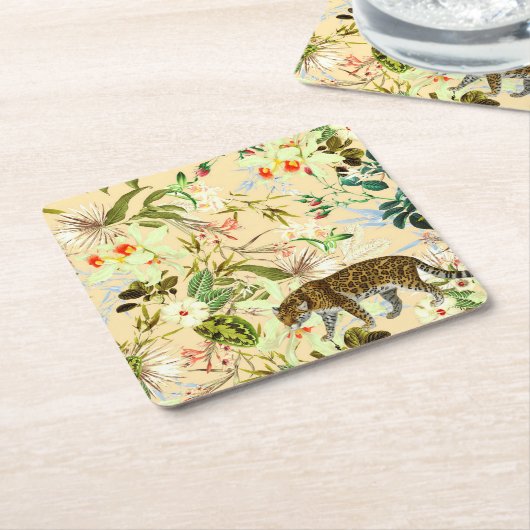  modern ventilatorOerwoud Tropisch Kartonnen Onderzetters (Schuin)