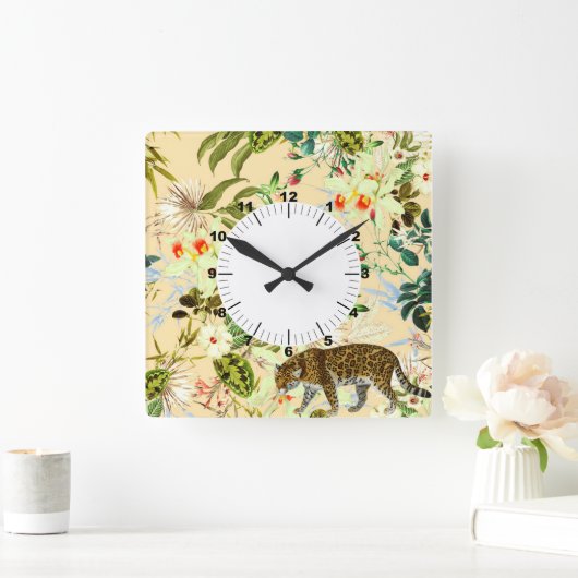  modern ventilatorOerwoud Tropisch Vierkante Klok (Huis)