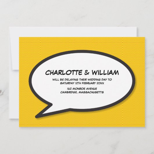 Modern Verander De Datum Leuk Stripboek Save The Date (Achterkant)