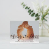 Modern Verander de datum | Upload uw foto Briefkaart (Staand voorkant)