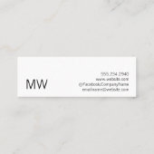 Modern verfijnd roze mini visitekaartje (Achterkant)