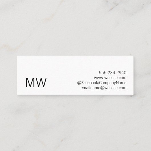 Modern verfijnd roze mini visitekaartje (Achterkant)