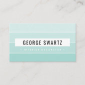 MODERN VERFSTAAL eenvoudig vet mintgroen Visitekaartje (Voorkant)