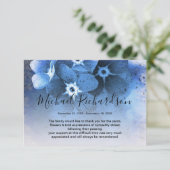 Modern vergeet me niet... bedankkaart (Staand voorkant)