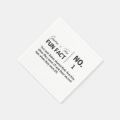 Modern Verjaardag Bruiloft Zwart-wit Fun Fact Servet (Hoek)