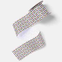 Modern Verjaardag Pixel Auto Naadloos Patroon Satijnen Lint