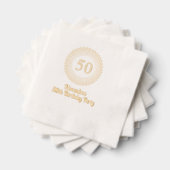 Modern verjaardagsfeestje rond gestippeld Lijst #3 Folie Servetten (Insitu (Gestapeld))