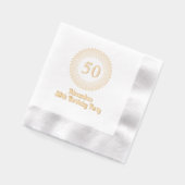 Modern verjaardagsfeestje rond gestippeld Lijst #3 Folie Servetten (Links)