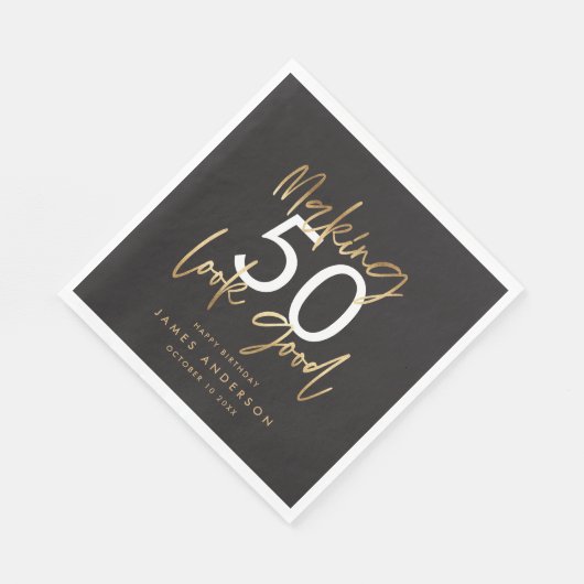 Modern verjaardagsvriendelijk stijlvol elegant scr servet (Hoek)