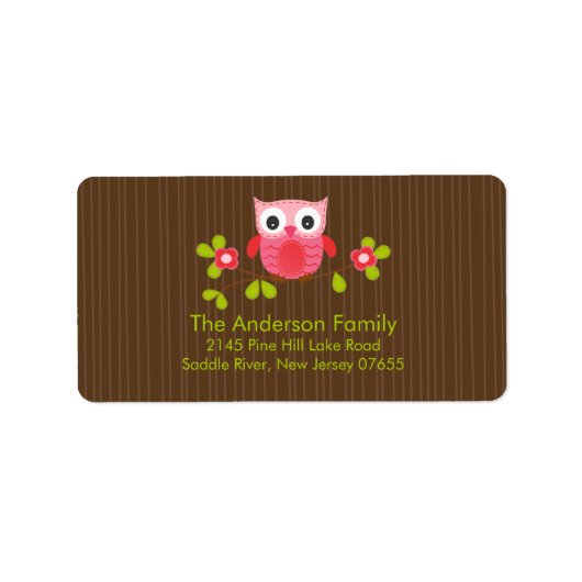 Modern verkuilen adreslabel etiket (Voorkant)