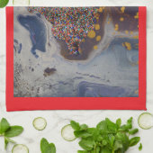 Modern verlicht kerstboomontwerp theedoek (Gevouwen)