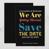 Modern verloofd bruidspaar aankondiging (Voorkant / Achterkant)