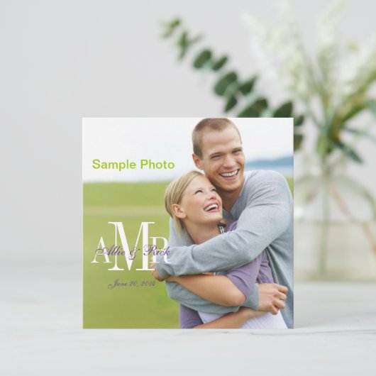 Modern Verloving Foto Weddenschap Kaart (Staand voorkant)