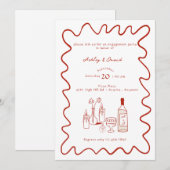 Modern Verloving | Grappige huwelijksuitnodigingen Kaart (Voorkant / Achterkant)