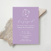 Modern Verloving Invitation Design Lavendel Kaart
