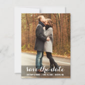 Modern Verloving Magnetic Save The Date Magnetische Uitnodiging (Voorkant)