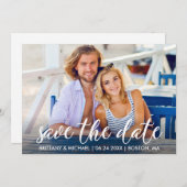 Modern Verloving sparen het Datumfotopaar Kaart (Voorkant / Achterkant)