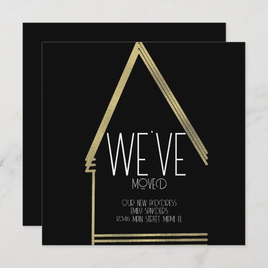 Modern Verplaatst NIEUW Adres (Voorkant / Achterkant)