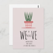 Modern verplaatst NIEUW THUIS-adres Briefkaart (Voorkant / Achterkant)