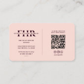 Modern Verpleegkundig Monogram Esthetisch Roze Visitekaartje (Achterkant)