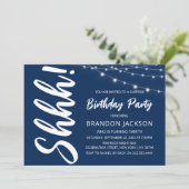 Modern Verrassingsverjaardagsfeestje Kaart (Staand voorkant)