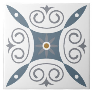 Modern vers Italiaans wit, grijs binnenontwerp Tegeltje