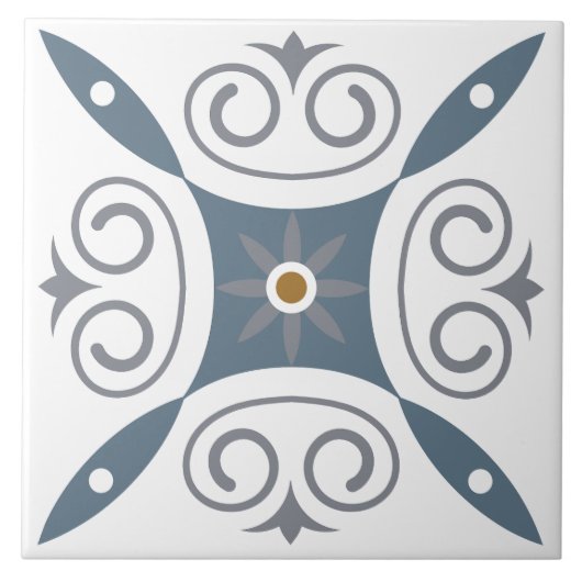 Modern vers Italiaans wit, grijs binnenontwerp Tegeltje (Voorkant)