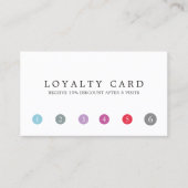 Modern Verse Colorful Beauty Salon Loyalty (Voorkant)