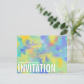 modern verse munt groen geel briefkaart (Staand voorkant)