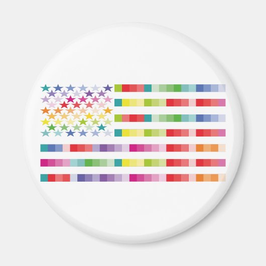 MODERN VERSION MULTICOLOR USA/EEUU FLAG BY MASANSE MAGNEET (Voorkant)