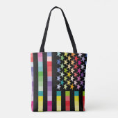 MODERN VERSION MULTICOLOR USA/EEUU FLAG MASANSER TOTE BAG (Achterkant)
