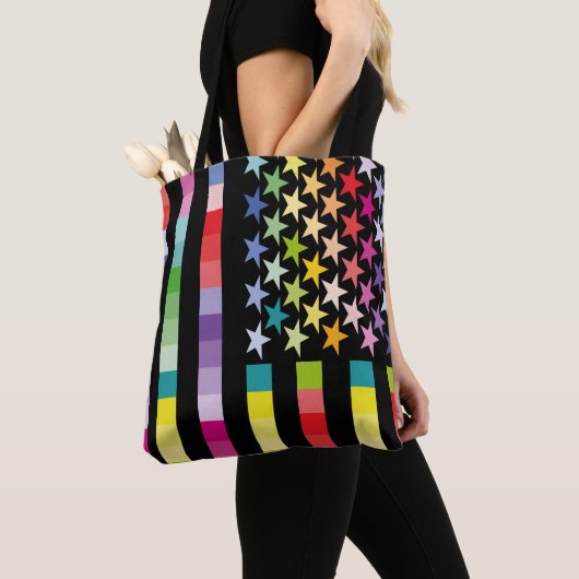MODERN VERSION MULTICOLOR USA/EEUU FLAG MASANSER TOTE BAG (Dichtbij)
