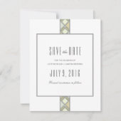 Modern vertakt patroon slaat de datum op save the date (Voorkant)