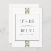 Modern vertakt patroon slaat de datum op save the date (Voorkant / Achterkant)