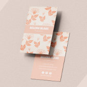 Modern verticaal bloemenpatroon – Zacht roze elega Visitekaartje