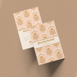 Modern Verticaal Bloempatroon – Elegant & Trendy Visitekaartje