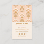 Modern Verticaal Bloempatroon – Elegant & Trendy Visitekaartje (Achterkant)