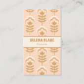 Modern Verticaal Bloempatroon – Elegant & Trendy Visitekaartje (Voorkant)