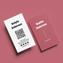 Modern Verticaal ontwerp | QR-code en sociale link
