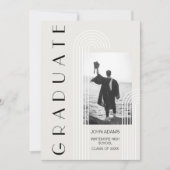 Modern verticaal twee foto-Afstuderen Kaart (Voorkant)
