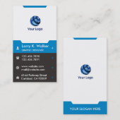 Modern verticaal Visitekaartje (Voorkant / Achterkant)