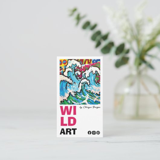 Modern verticaal Visitekaartje (Staand voorkant)