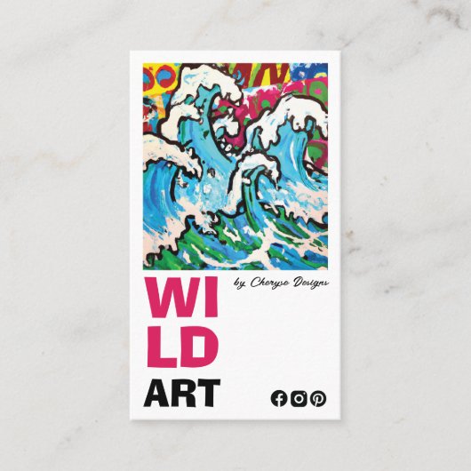 Modern verticaal Visitekaartje (Voorkant)