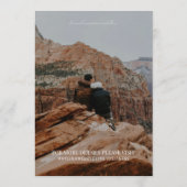 Modern Vertical Double-sided Photo Save The Date Kaart (Achterkant)